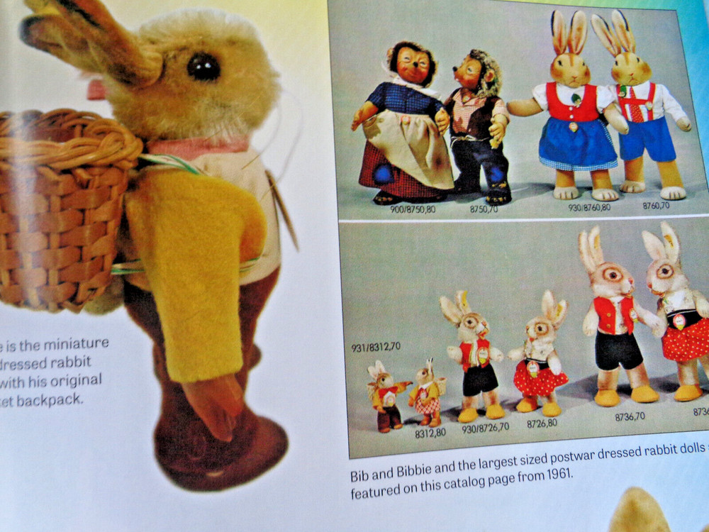 7p Steiff Rabbit Toy History Article / Clothes Encounters / Kaufman