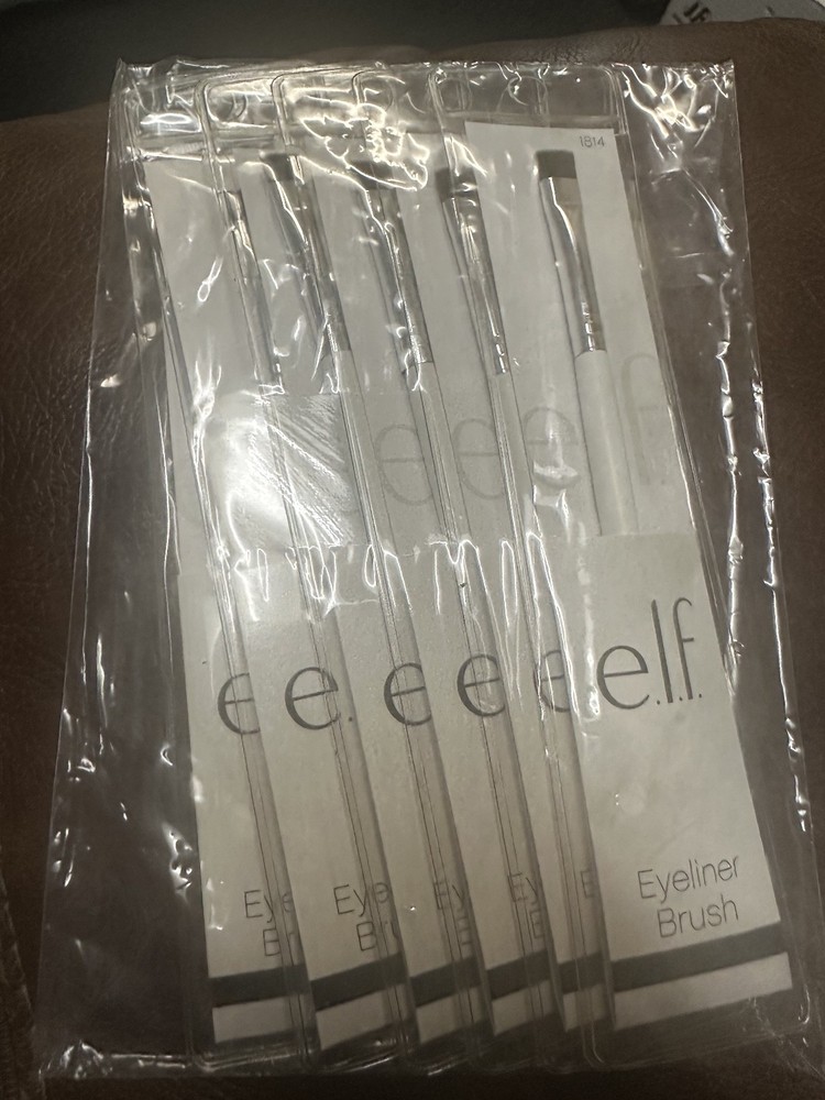 6 Pack New e.l.f eyeliner brush  NEW IN PACKAGING