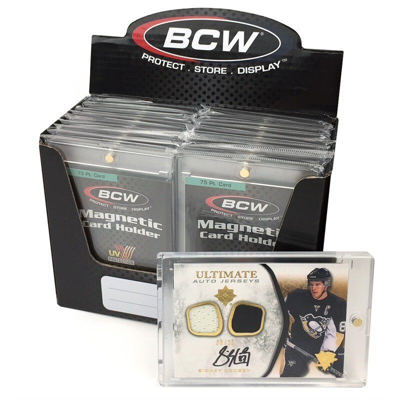 Case 180 BCW 75 Point UV Protected Magnetic Thick Trading Card Holders