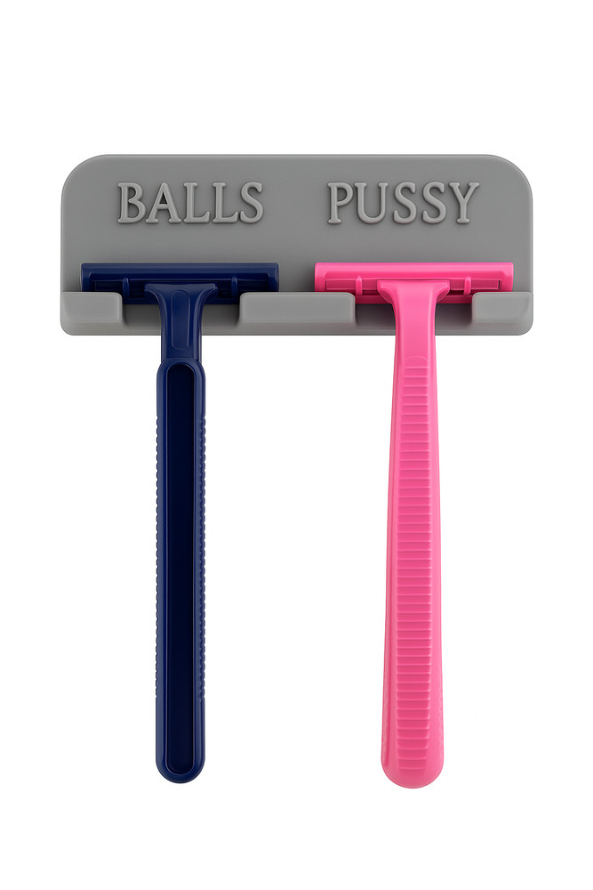 Bathroom razor holder “Balls Pussy” Organizer
