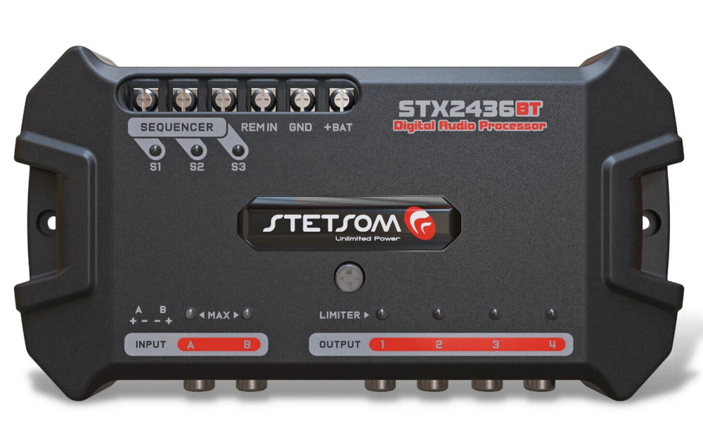 Stetsom STX2436BT Bluetooth Equalizer / Crossover 4 Output Channel with Full DSP
