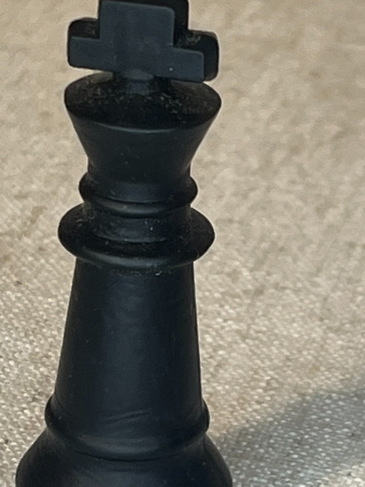 Vintage GLASS CHESS SET Replacement Game Piece~BLACK King