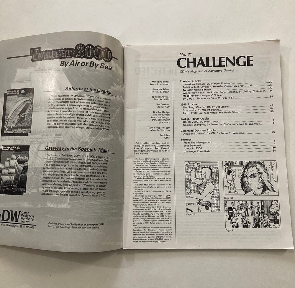 GDW Challenge Magazine #31 Sci-fi Gaming