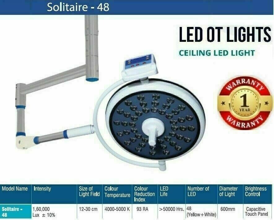 Examination OT Light Single Satellite LED'S-48 Shadow Less OT Room LED Light
