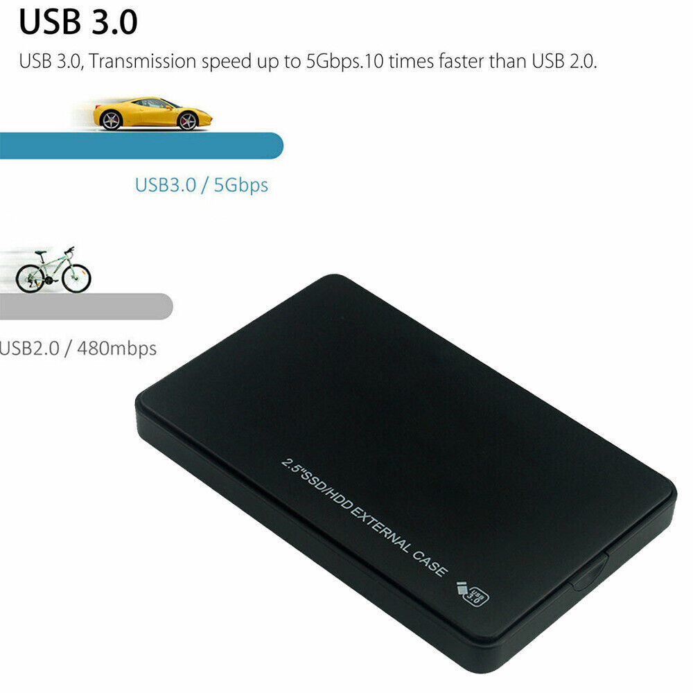 USB 3.0 SATA Hard Drive Disk HDD SSD Enclosure External Laptop Case - ONLY Case
