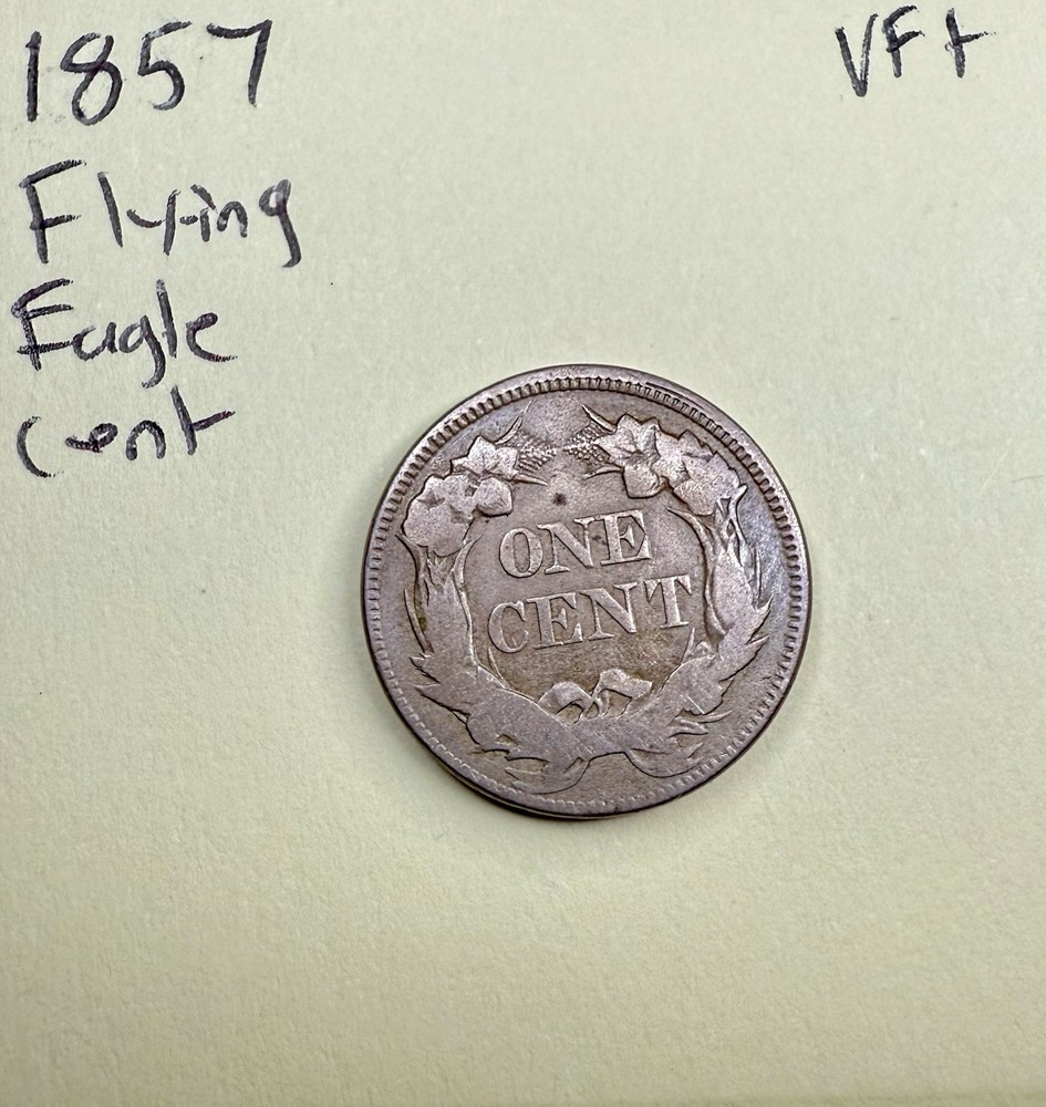 1857 Flying Eagle Cent • Classic Circulated Early Small Cent