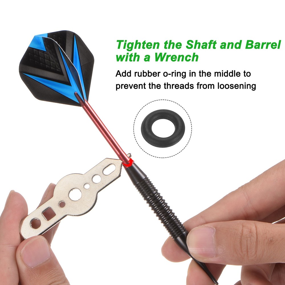 Dart Plastic Soft Tip,12 Dart 100 Extra Tips 24 Flights Wrench Flight Protector