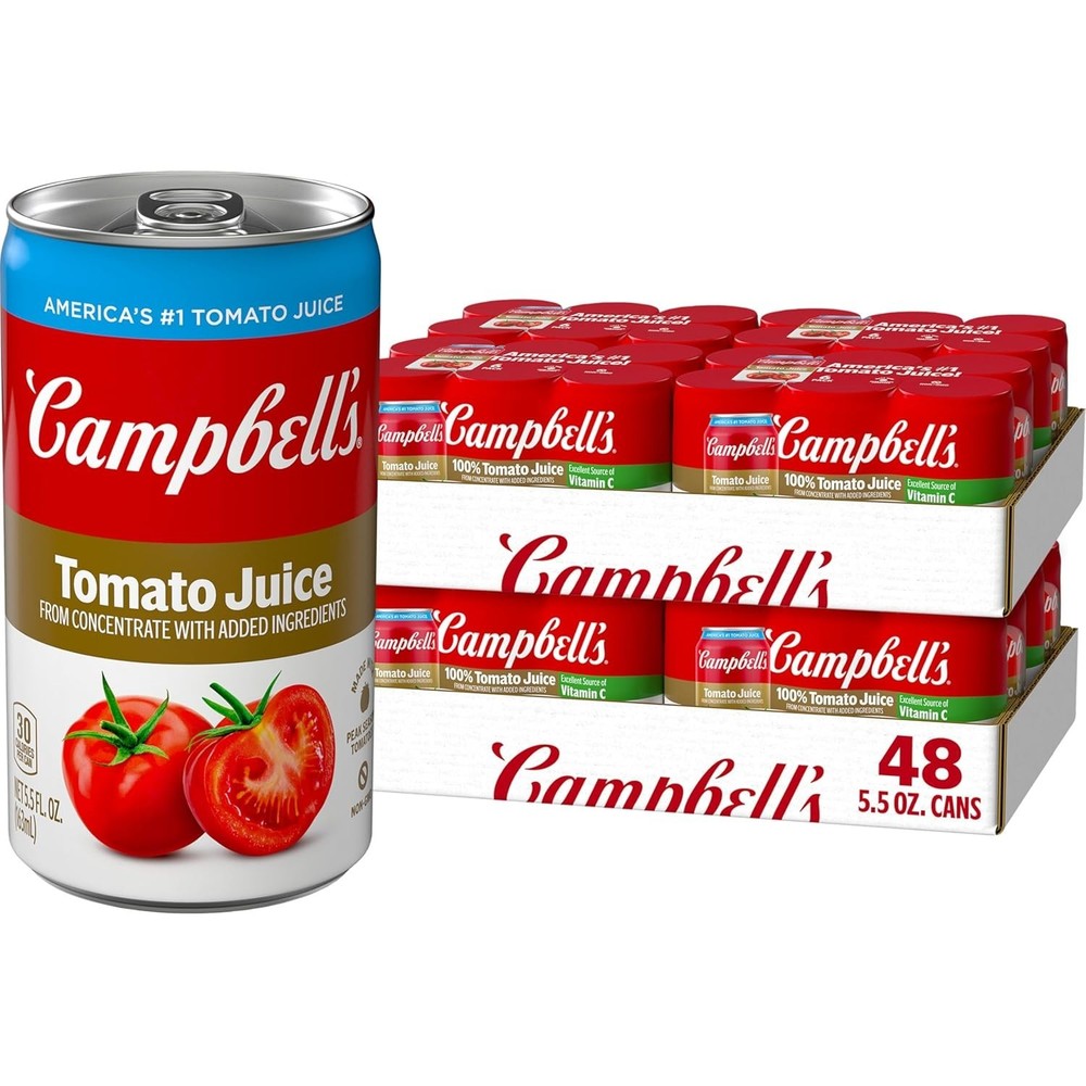 100% Tomato Juice, 5.5 fl oz Can 48 Pack