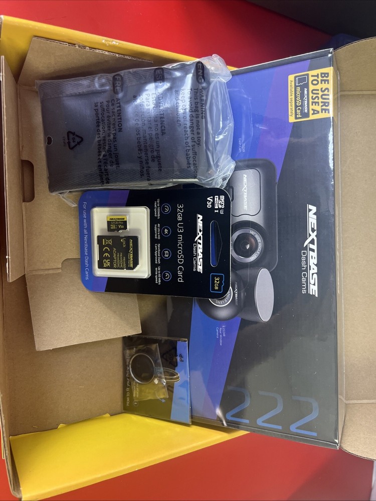 Nextbase 222XR Dash Camera + Rear Cam Bundle, Includes 32GB SD Card