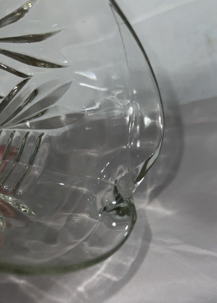 Cut glass pitcher 5 1/4" and 3 1/2" Diameter