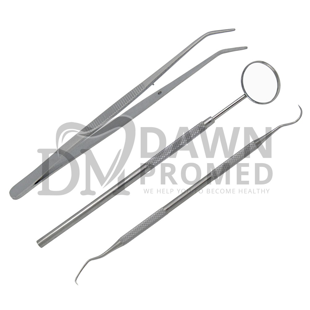 45 Basic Dental Instruments Set Tweezer Explorer Mirror plier German Grade
