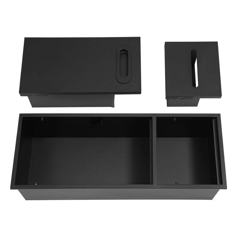 Rectangle Hidden Bathroom Trash Can Cabinet - Modern Space-Saving Design