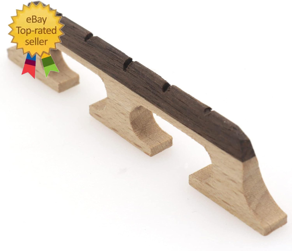 5-String Banjo Bridge, Ebony Maple Banjo Bridge Replacement Composite with Dual-