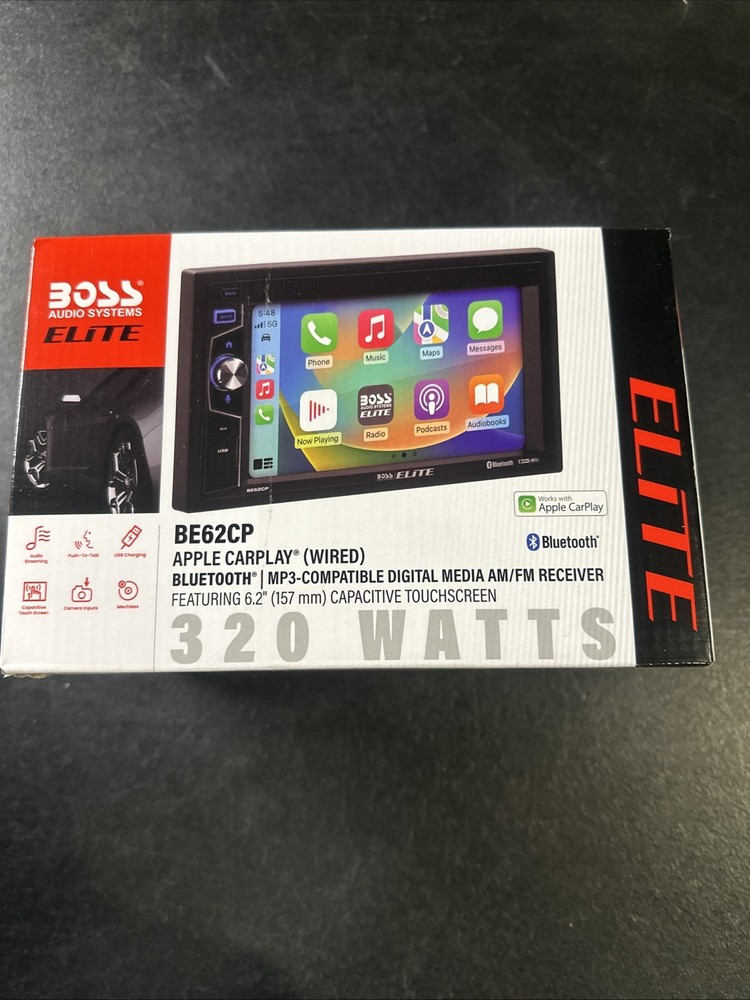 New Boss Elite BE62CP Bluetooth Digital Multimedia Receiver 6.2" Touchscreen