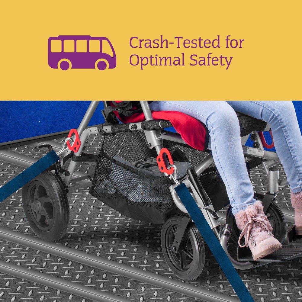 Circle Specialty Bus Transit Tie-Downs for Strive Adaptive Stroller – Red,...