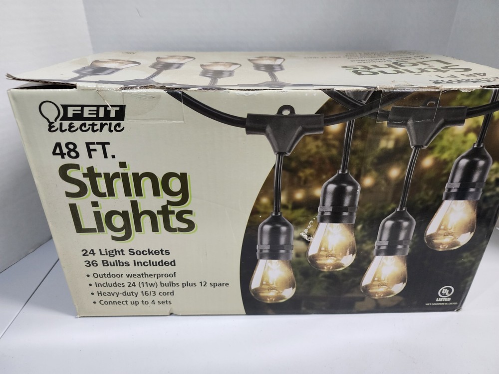 Feit Electric 710090 48ft LED String Light - Black