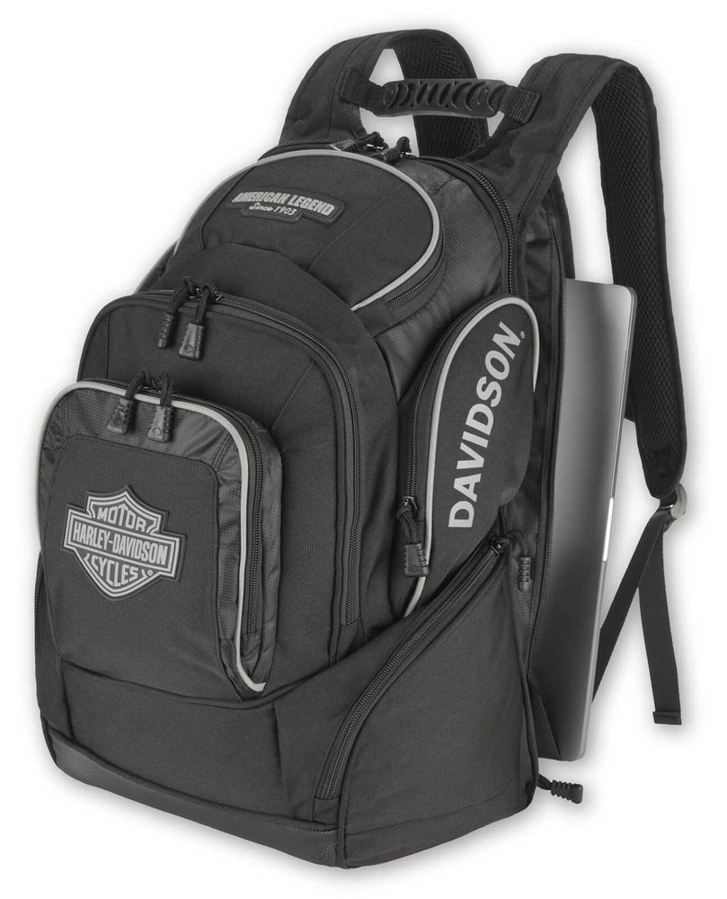 Harley-Davidson Rugged High-Density Polyester 'Legend' Backpack - Black