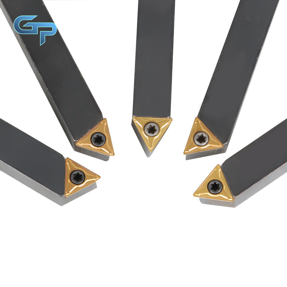 5Pack 3/8" Carbide Indexable Turning Tool Lathe Tool Bit With Carbide Inserts