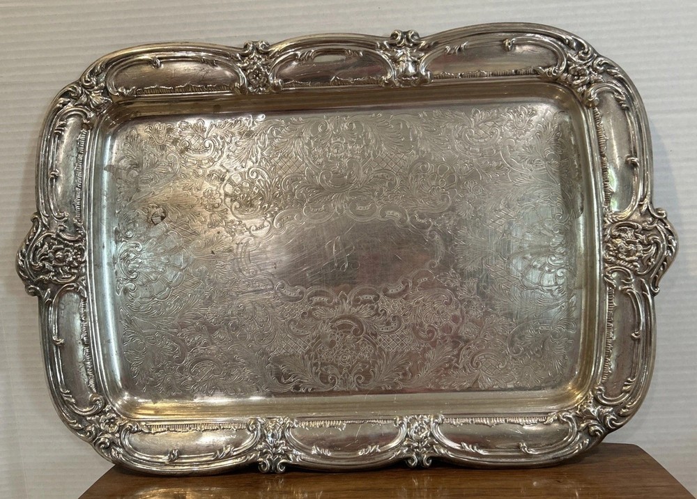 Vintage Oneida OL USA Silver Rectangular Serving Platter