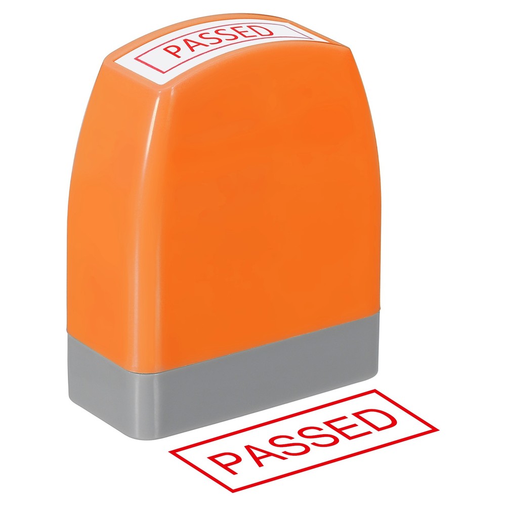 Passed Notice Stamp Self Inking, Office Stamps Pre Inked, Orange
