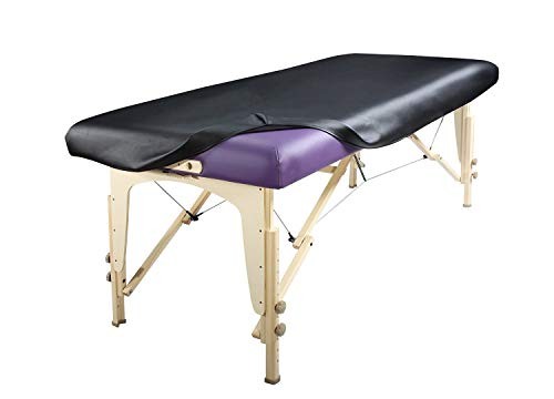 Vinyl Massage Table Protector Cover Fitted () Black