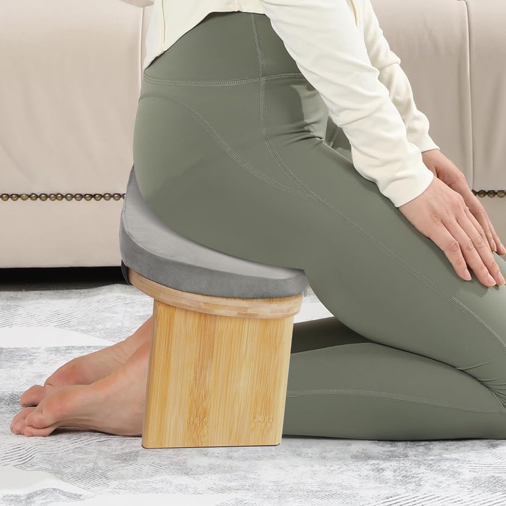 Foldable& Ergonomic Meditation Stool, Kneeling Meditation Bench