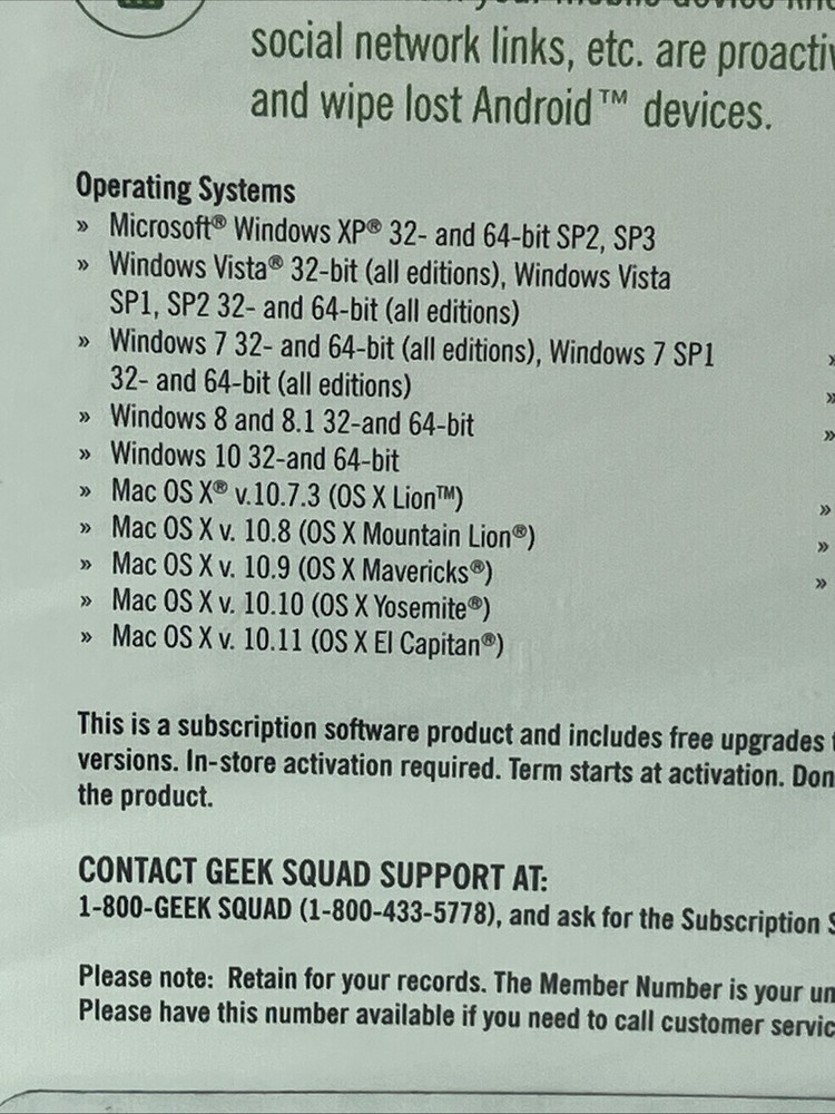 Webroot Secure Anywhere Internet Security 3 Device Software CD , New Sealed