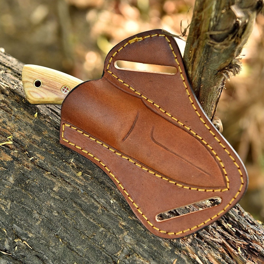 Custom Handmade Fixed Blade Skinner knife - Wood Handle - Tactical Hunting EDC