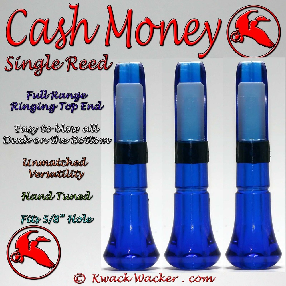 Duck call Inserts Kwack Wacker Cash Money Single Reed 3 Pack