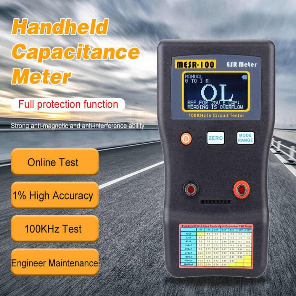 Fully Automatic Range MESR-100 ESR Capacitance Ohm Meter