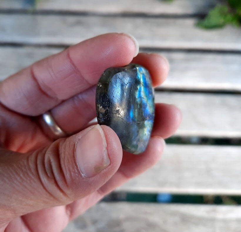 Labradorite Heart Set, Transformation, Higher Realm Connection, Full Potential