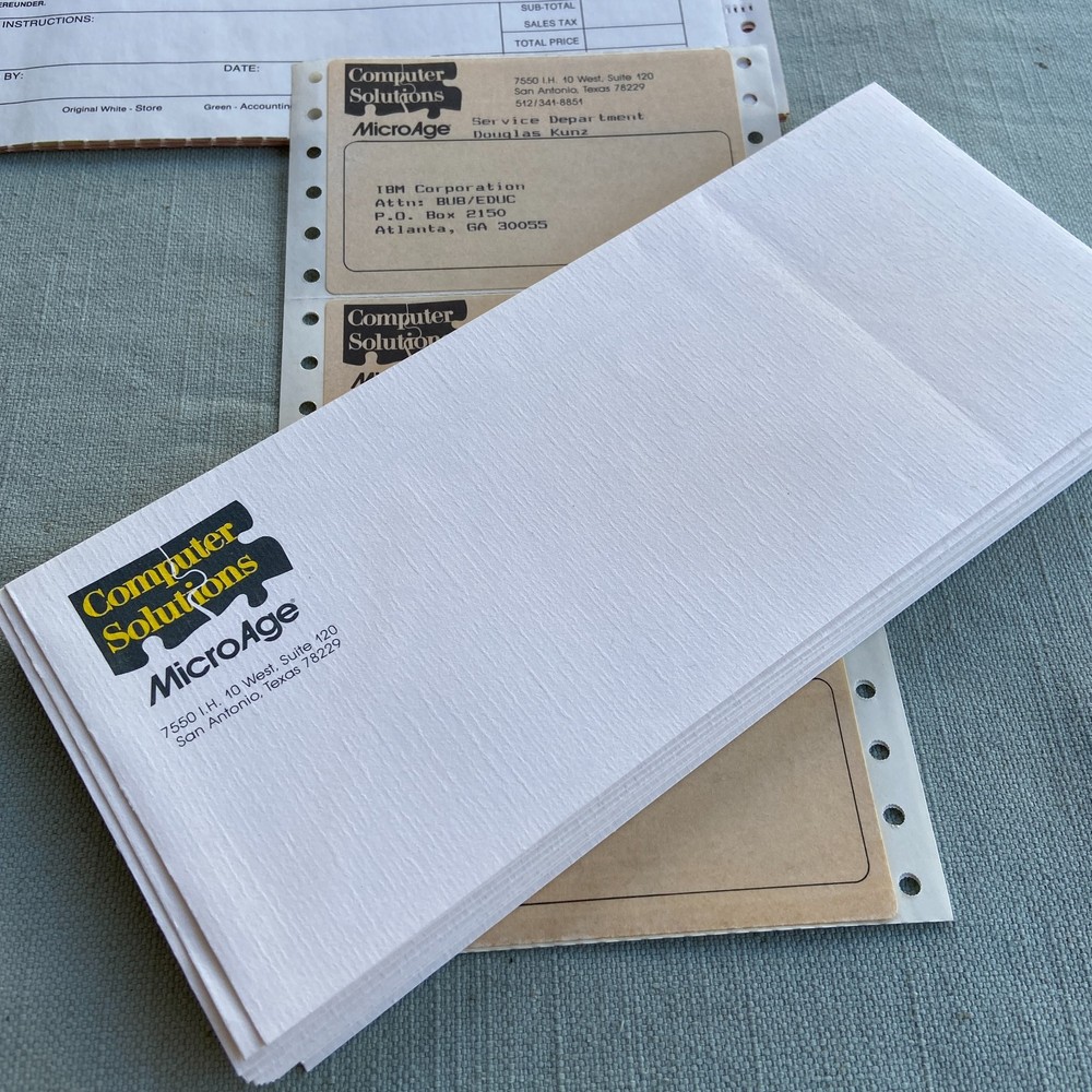 Vintage MicroAge Computer Solutions Technical Services Operations Manual Paper E