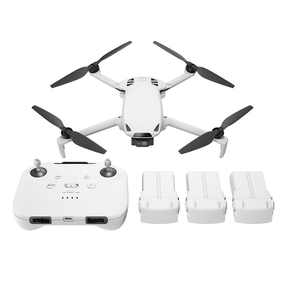 Skyrover S1 4K Drone Fly More Combo with Remote Controller, White, Bundle with 6