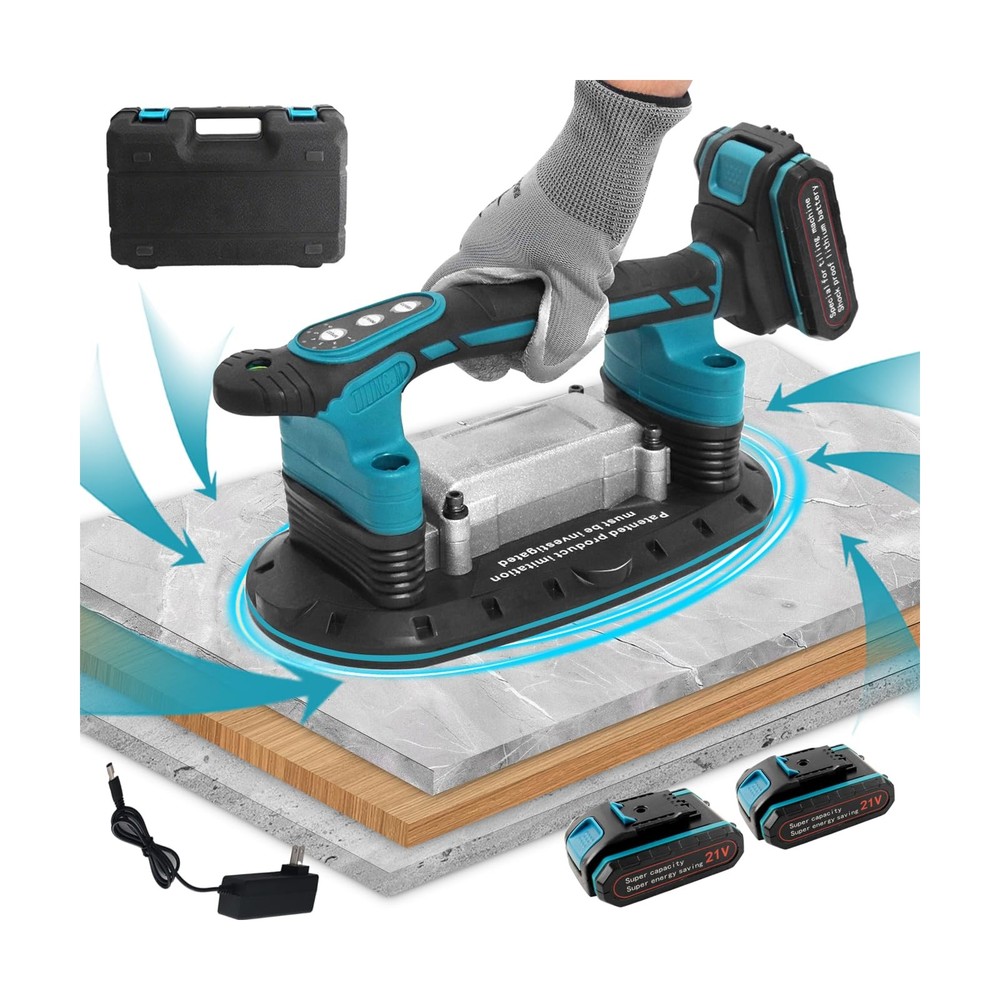 Tile Vibration Tool, 11” Suction Cup Large, ‎blue