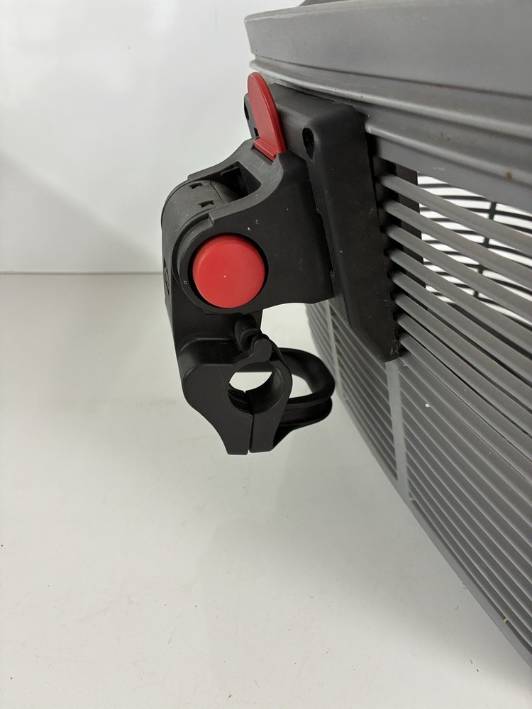 Flinger Grey Bike Basket With quick release adjustable mount system