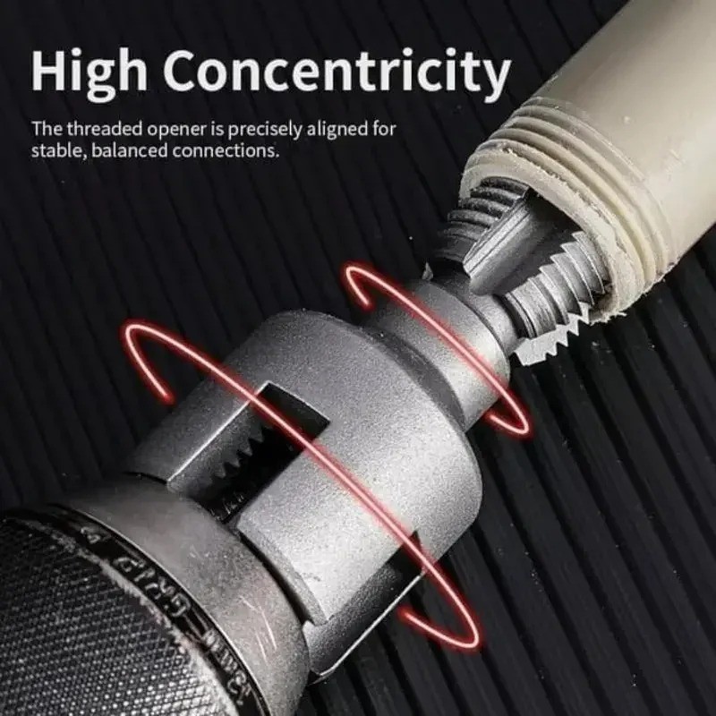 2pcs Integrated Internal & External Pipe Threading-Tool,PVC Pipe Threader Kit