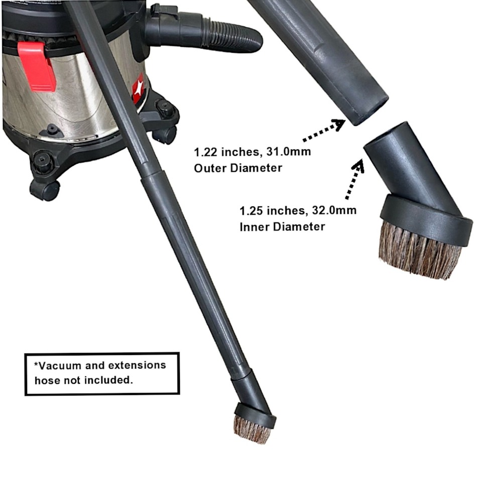 Universal Replacement Vacuum Cleaner Attachment ROUND Brush 1.25" (32mm) Dust