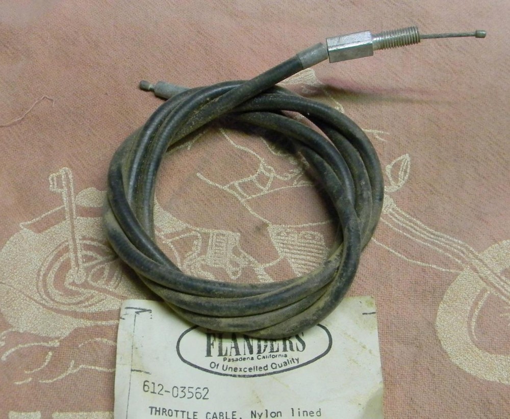 FLANDERS BMW R90-S US BARS NYLON LINED THROTTLE CABLE