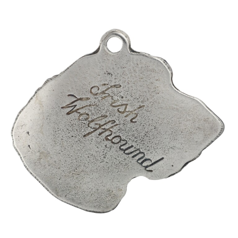 Irish Wolfhound I - Silver-plated key ring with dog, handbag decoration, backpac