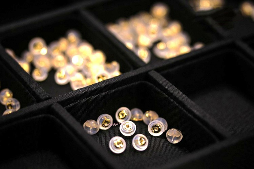 18K Yellow White Rose Gold Earring Backs Silicone Padded Ear Stud Secure Grip