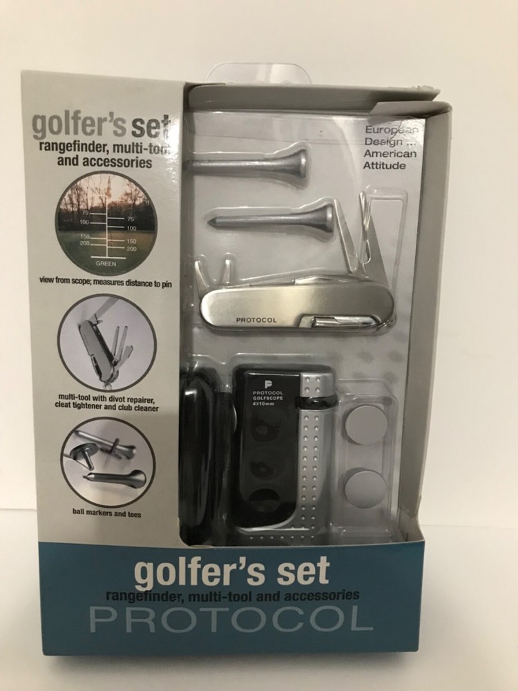 Protocol Golfers Multi Tool Set Rangefinder And Accessories Golfing golf tech