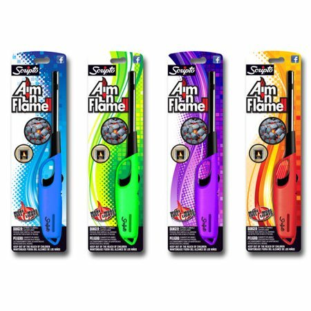 New Scripto AIM 'N Flame Camping Multi-Purpose Lighters, (Total Pack of 4)