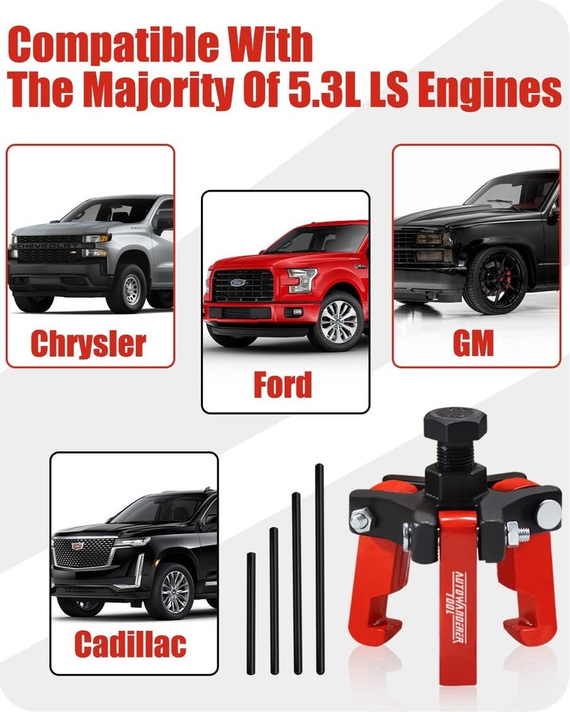 Harmonic Balancer Puller with Adjustable 3-Jaw Puller Kit, Forcing ... Fast Ship