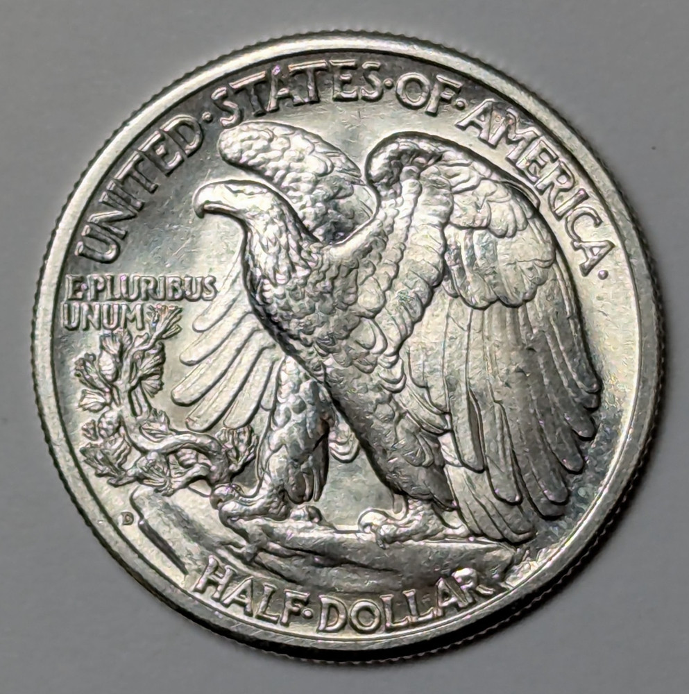 1944 D Walking Liberty Silver Half Dollar CH MS