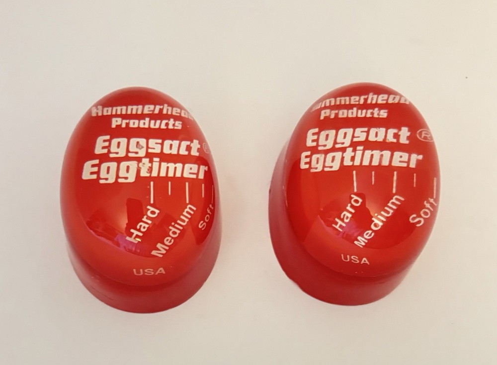 Lot Of 2 Eggsact Eggtimer Hammerhead Products Boiled Egg Color Changing Timer