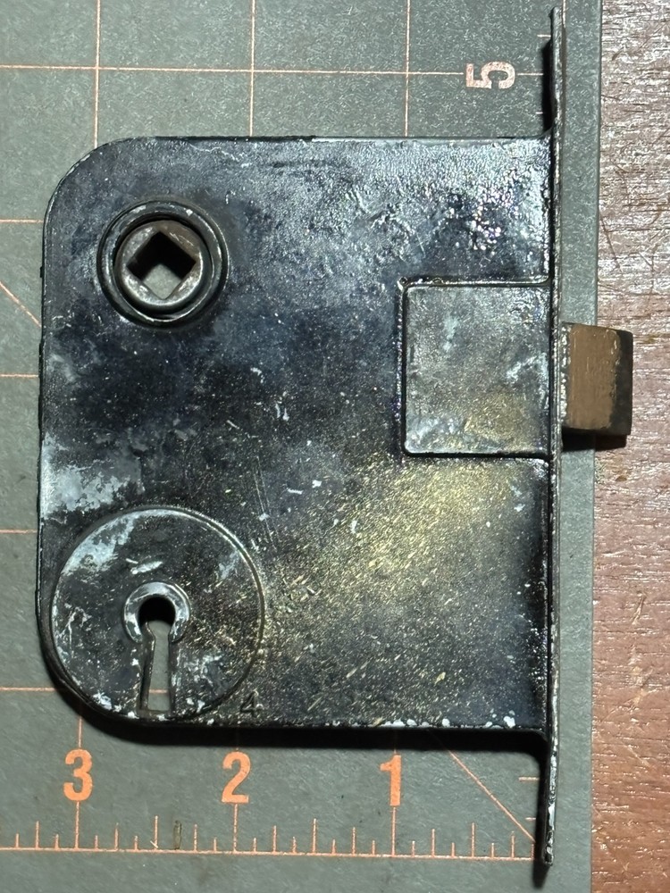 Vintage door mortise lock NO KEY. With Door knobs