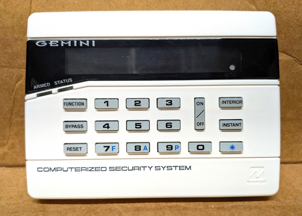 NAPCO GEMINI GEM-RP8 SECURITY SYSTEM DESIGNER KEYPAD