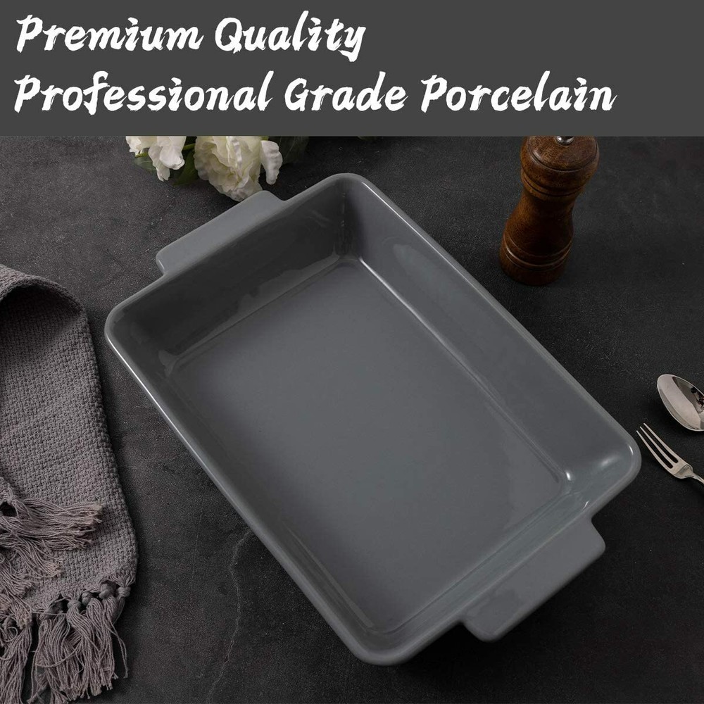 FE Baking Dish Lasagna Pan Ceramic Baking Pan 13x9 Oven Safe Rectangular Bake