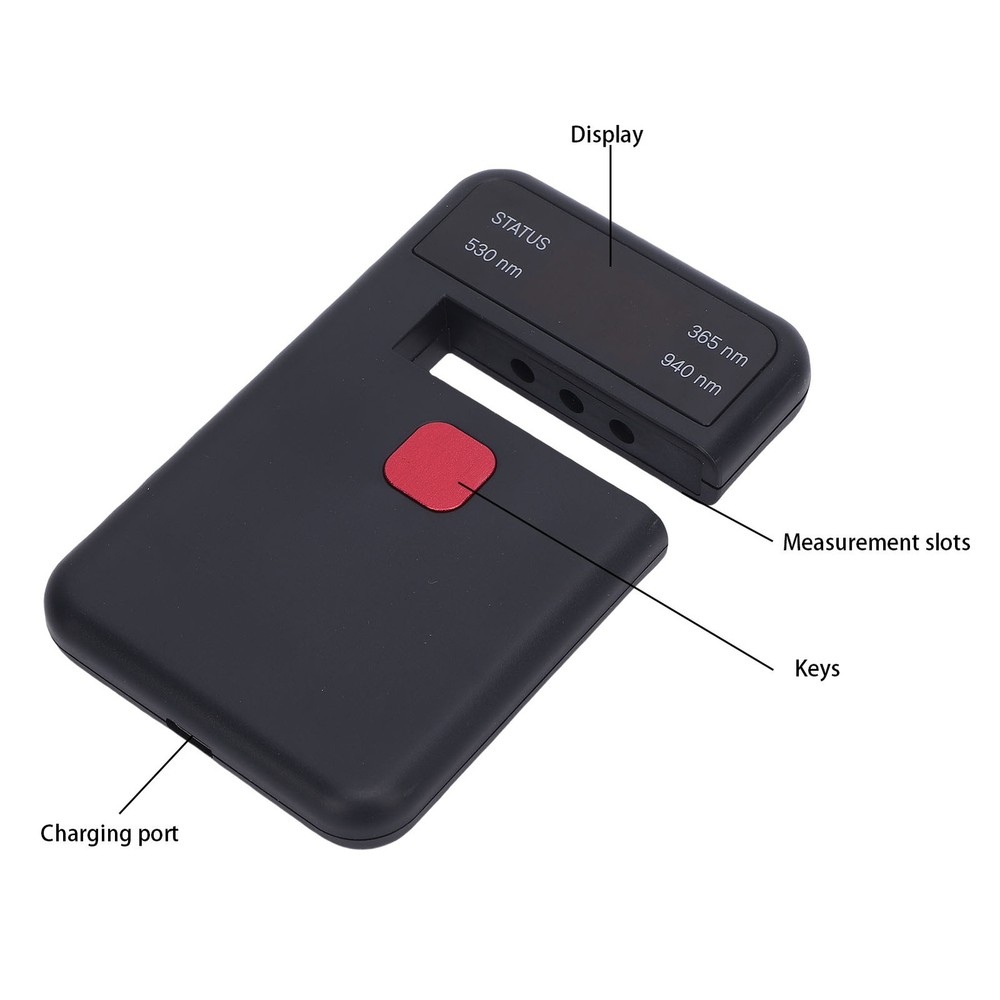 1.14in Digital Transmittance Meter Handheld Meter Light Transmittance Tester