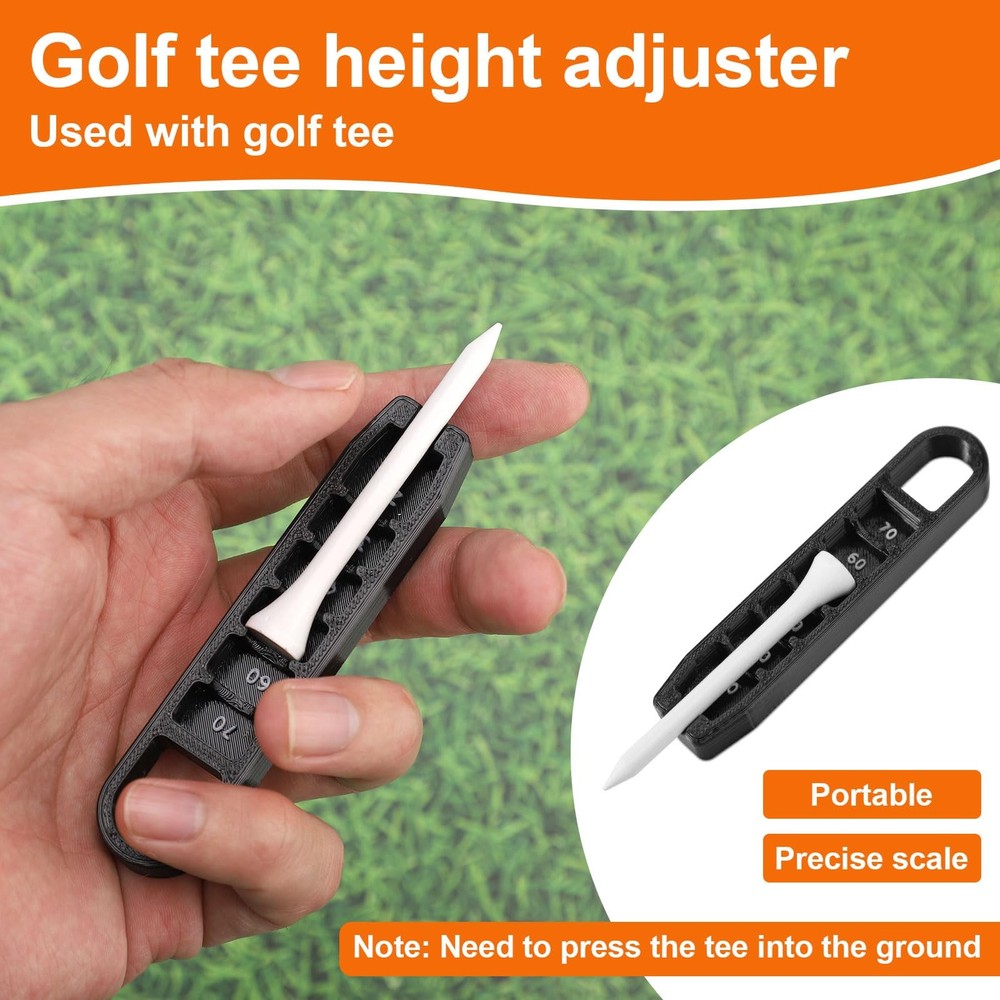 Golf Tee Height Adjuster, 6 Settings Plastic Adjustments Tee Height Positioner G